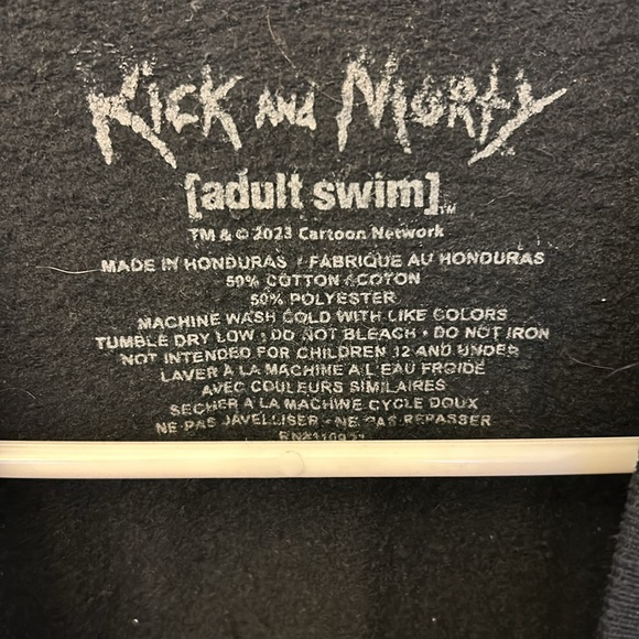 Rick & Morty Adult Sweatshirt Size ~22” pit to pit - Picture 3 of 4